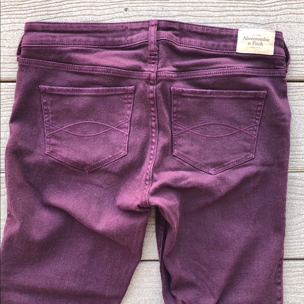 Wine Colored Skinny Jeans - Picture 4 of 4